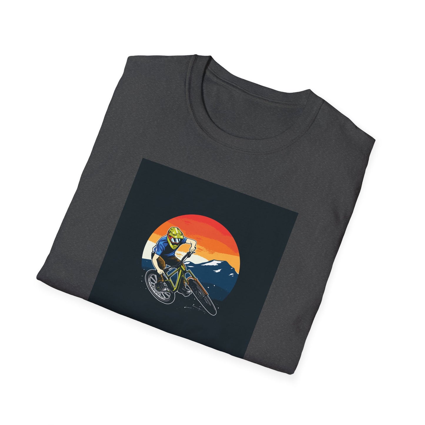 Mountain Biker T-Shirt - Adventure Cycling Tee, Outdoor Sports Shirt, Mountain Bike Lover Gift, Nature Enthusiast Top, Unisex Cotton Tee
