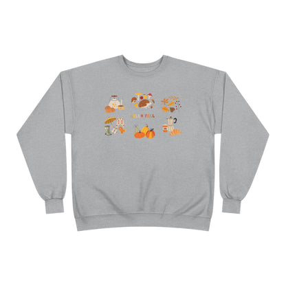 Cozy Fall Sweatshirt - Hello Fall Design, Unisex Fall Apparel, Eco-Friendly Sweater, Perfect for Autumn Celebrations, Gift for Nature Lovers - MaisonThreadory