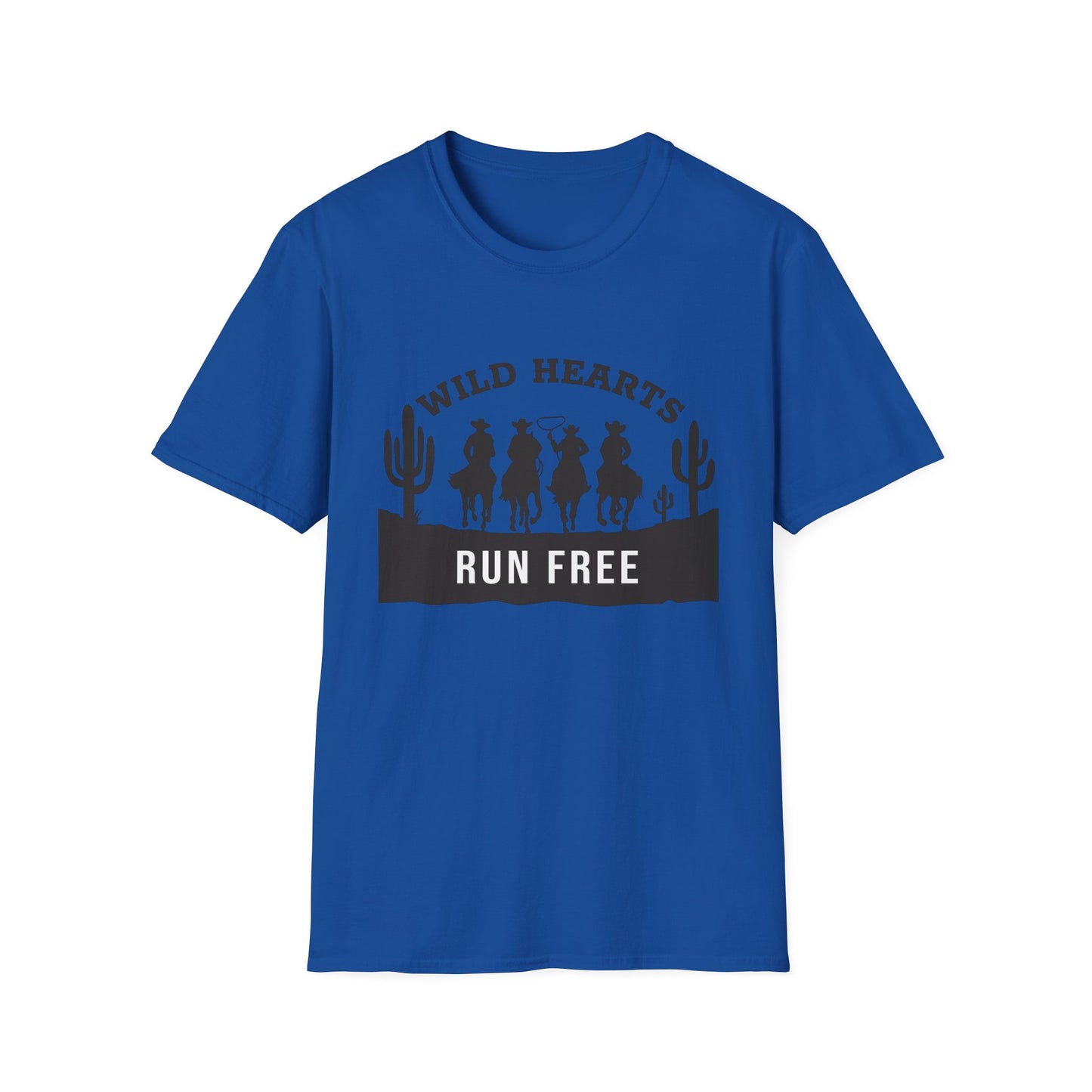 Wild Hearts Run Free T‑Shirt — Western Cowboy Rodeo Graphic Tee