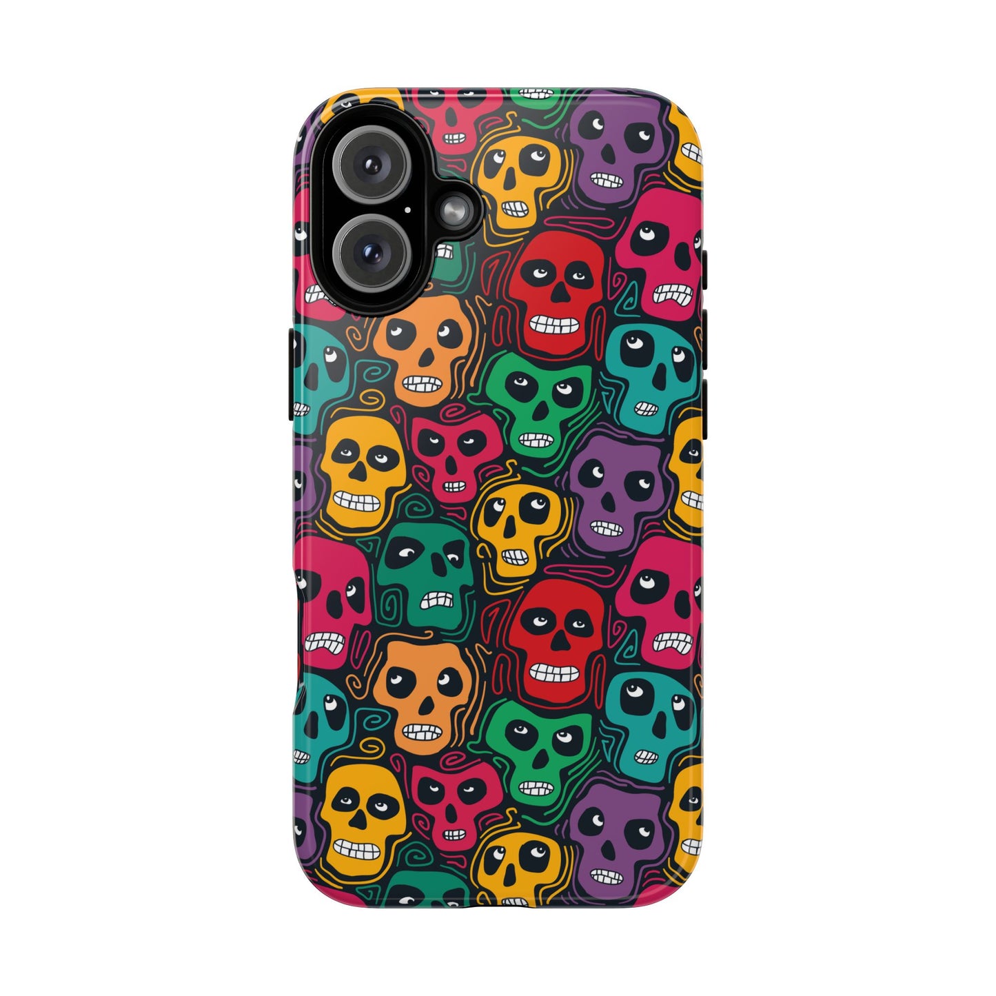 Phone Case, Day of the Dead Tough Case Phone, Mexican Skull Phone Cover, Floral Skeleton Phone Protector, Sugar Skull iPhone Case, Tough