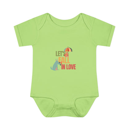 Autumn Baby Bodysuit - Let's Fall in Love, Cute Infant Outfit, Seasonal Gift, Baby Shower Present, Little One's Fall Fashion - MaisonThreadory