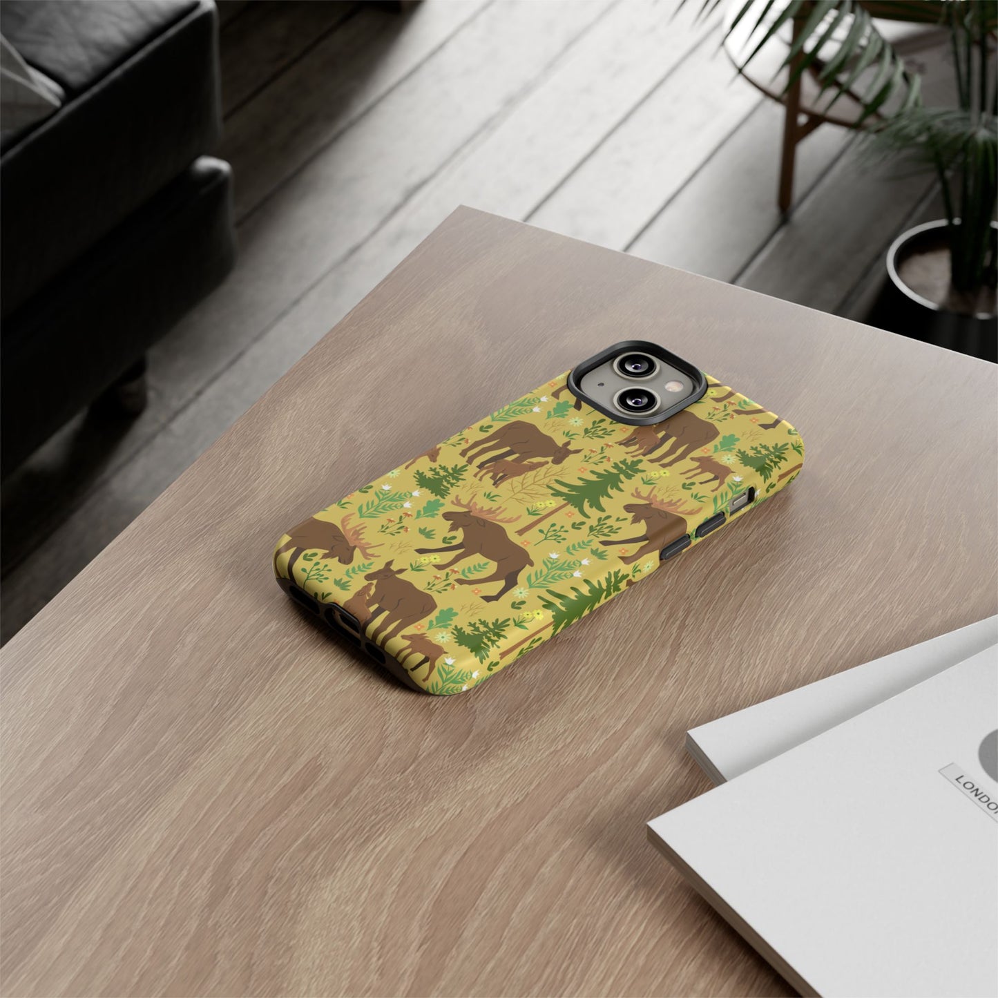 Moose Phone Case - Nature Lover's Accessory, Gifts for Outdoorsy Friends, Wildlife Decor, Eco-Friendly Cover, Forest Adventure Gear - MaisonThreadory