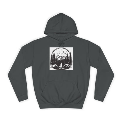 Nature-Inspired Unisex College Hoodie | Camping, Adventure, Outdoor Lover Gift, Cozy Pullover, College Apparel - MaisonThreadory