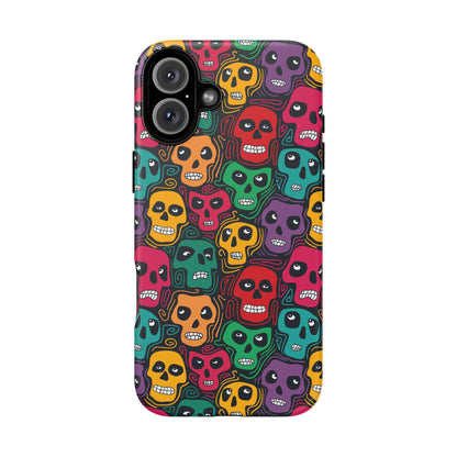 Phone Case, Day of the Dead Tough Case Phone, Mexican Skull Phone Cover, Floral Skeleton Phone Protector, Sugar Skull iPhone Case, Tough
