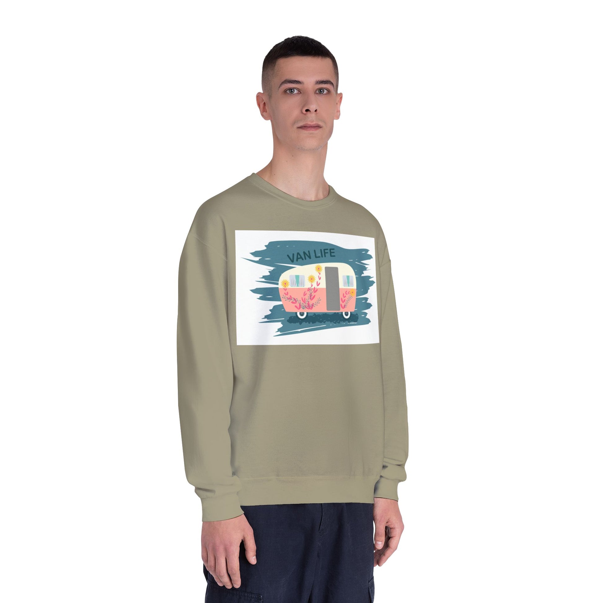 Van Life Sweatshirt, Cozy Crewneck for Adventure Lovers, Travel Apparel for Road Trips, Perfect Gift for Campers & Van Enthusiasts - MaisonThreadory