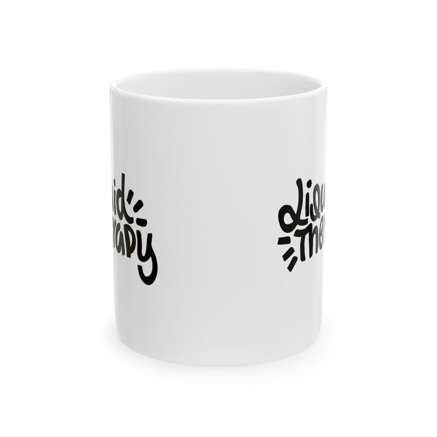 Liquid Therapy Ceramic Mug - 11oz & 15oz Coffee Cup, Perfect Gift for Coffee Lovers, Self-Care Essentials, Unique Mug for Home or Office - MaisonThreadory