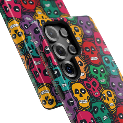 Phone Case, Day of the Dead Tough Case Phone, Mexican Skull Phone Cover, Floral Skeleton Phone Protector, Sugar Skull iPhone Case, Tough