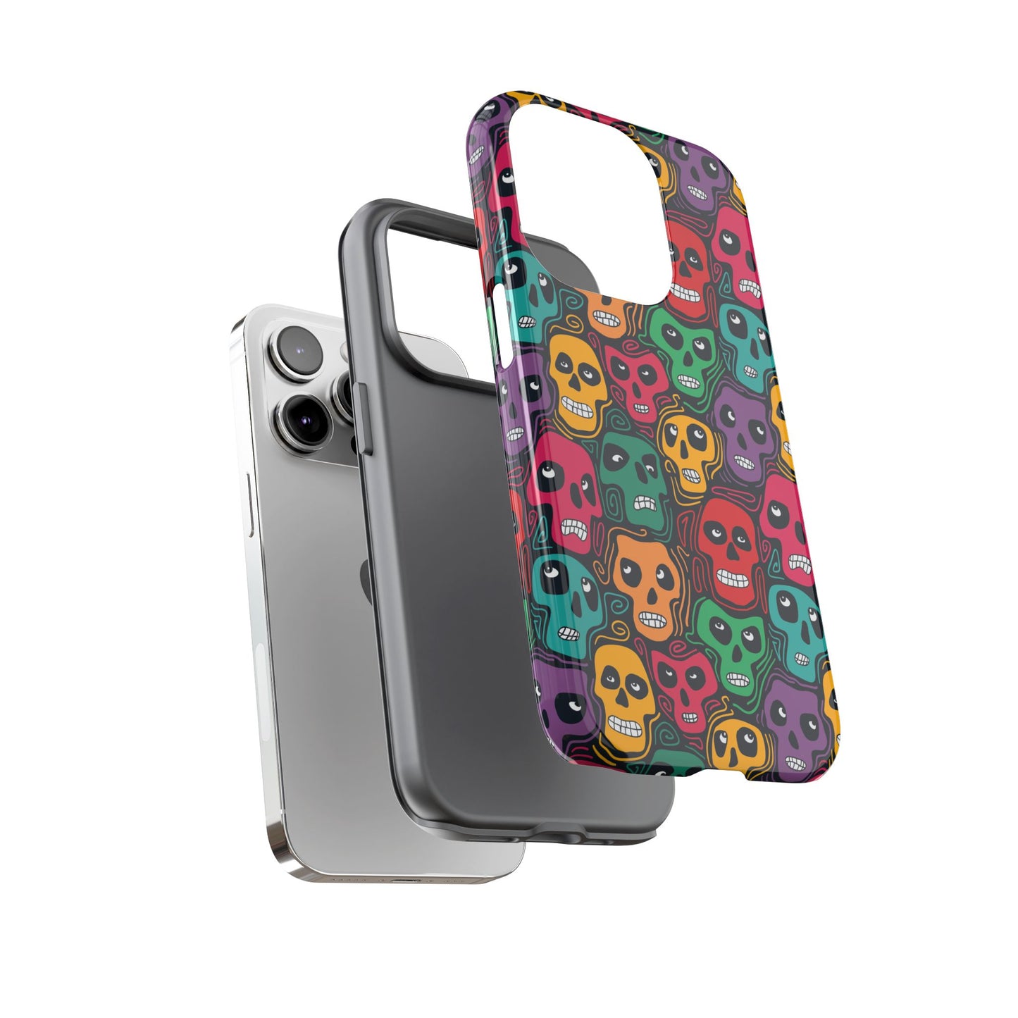 Phone Case, Day of the Dead Tough Case Phone, Mexican Skull Phone Cover, Floral Skeleton Phone Protector, Sugar Skull iPhone Case, Tough