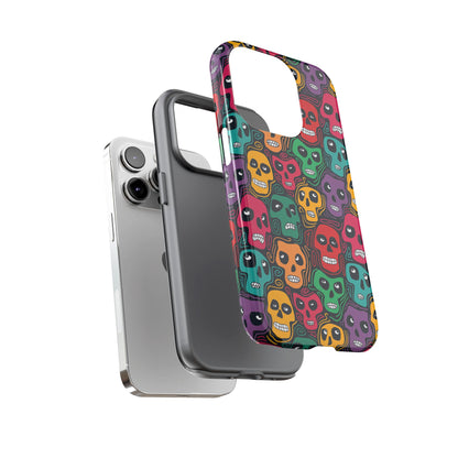 Phone Case, Day of the Dead Tough Case Phone, Mexican Skull Phone Cover, Floral Skeleton Phone Protector, Sugar Skull iPhone Case, Tough