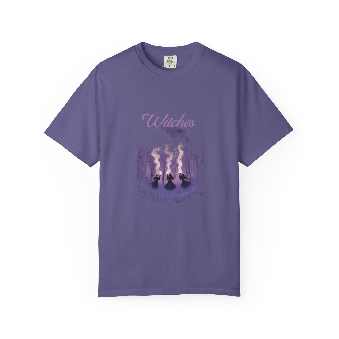 Witches Garment-Dyed T-Shirt | Mystical Apparel for Halloween, Witchy Vibes, Unique Gift, Casual Wear - MaisonThreadory