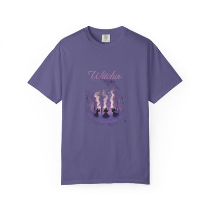 Witches Garment-Dyed T-Shirt | Mystical Apparel for Halloween, Witchy Vibes, Unique Gift, Casual Wear - MaisonThreadory