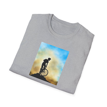 Adventure Awaits Unisex T-Shirt, Mountain Biking Tee, Outdoor Sport Shirt, Gift for Cyclists, Casual Graphic Tee