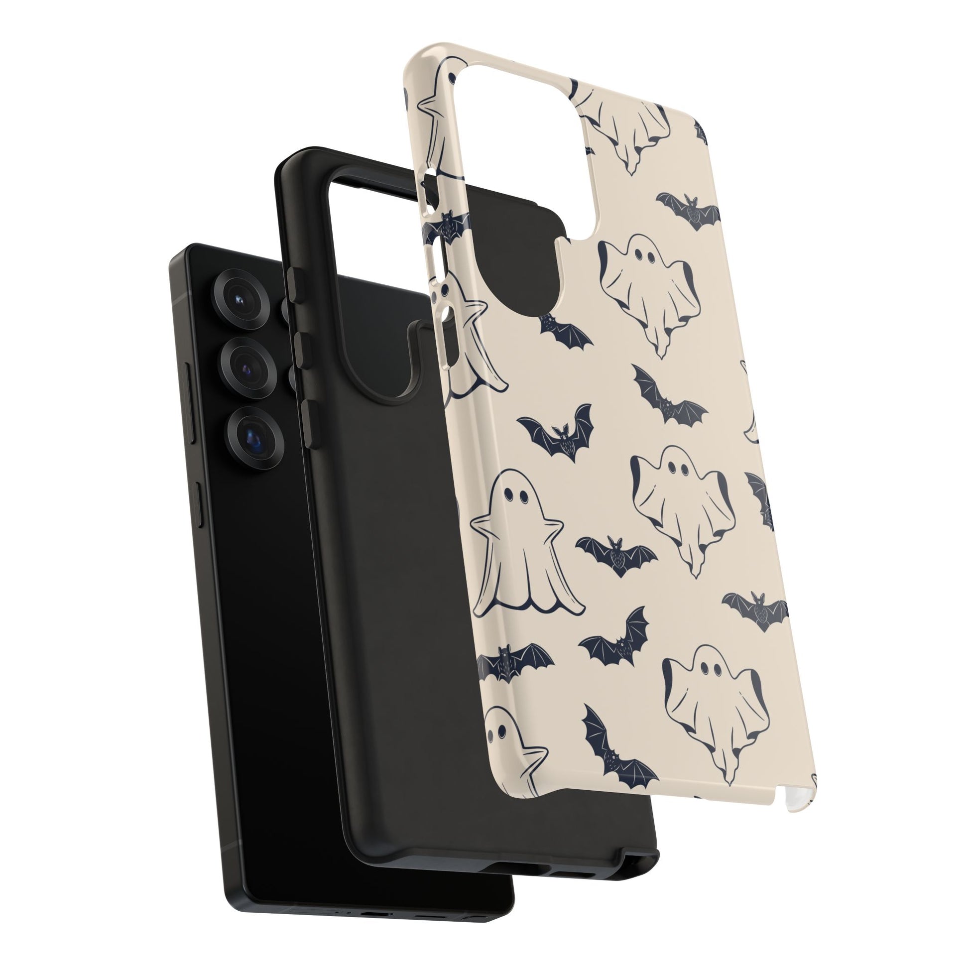 Halloween Phone Case, Ghosts and Bats, Cute Phone Cover, Spooky Accessories, Fall Decor, Gifts for Her, Halloween Party - MaisonThreadory