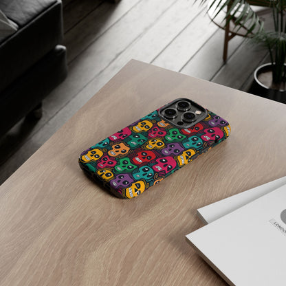 Phone Case, Day of the Dead Tough Case Phone, Mexican Skull Phone Cover, Floral Skeleton Phone Protector, Sugar Skull iPhone Case, Tough