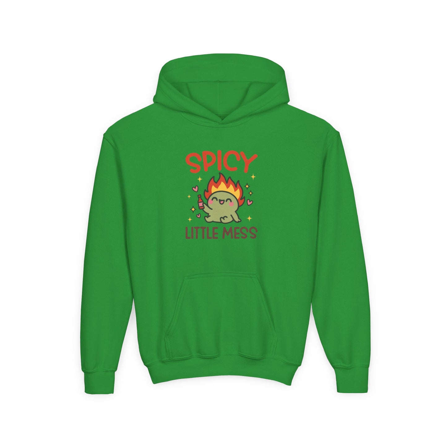 Spicy Little Mess Youth Hoodie | Fun Cartoon Design, Perfect Gift for Kids, Trendy Sweatshirt, Birthday Present, Cozy Fashion - MaisonThreadory