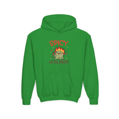 Spicy Little Mess Youth Hoodie | Fun Cartoon Design, Perfect Gift for Kids, Trendy Sweatshirt, Birthday Present, Cozy Fashion - MaisonThreadory