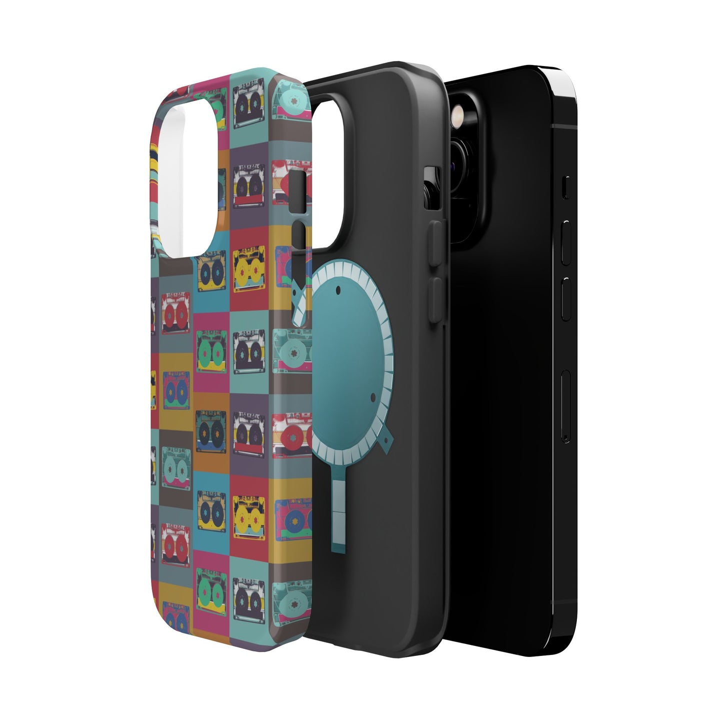 Retro Cassette Tape Phone Case, Vintage Style Tough Case, Music Lover Gift, Funky Tech Accessory, Fun Phone Cover