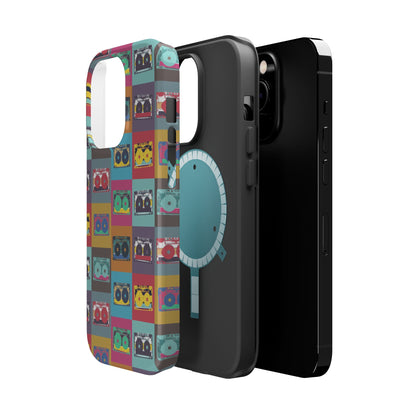 Retro Cassette Tape Phone Case, Vintage Style Tough Case, Music Lover Gift, Funky Tech Accessory, Fun Phone Cover