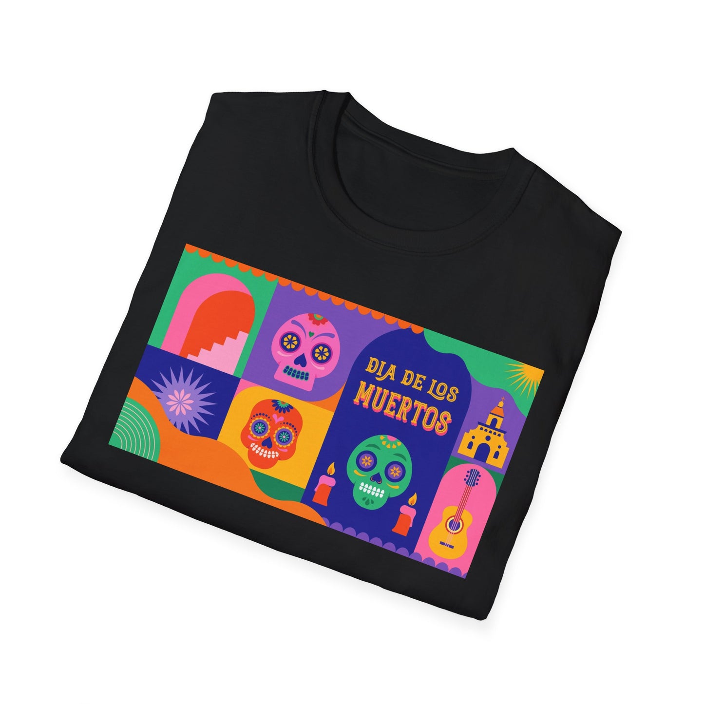 Dia de los Muertos Unisex T-Shirt, Mexican Day of the Dead Tee, Halloween Skeleton Shirt, Dia de los Muertos Festival Top, Sugar Skull