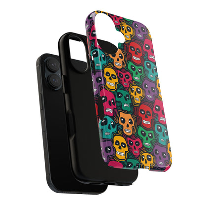 Phone Case, Day of the Dead Tough Case Phone, Mexican Skull Phone Cover, Floral Skeleton Phone Protector, Sugar Skull iPhone Case, Tough