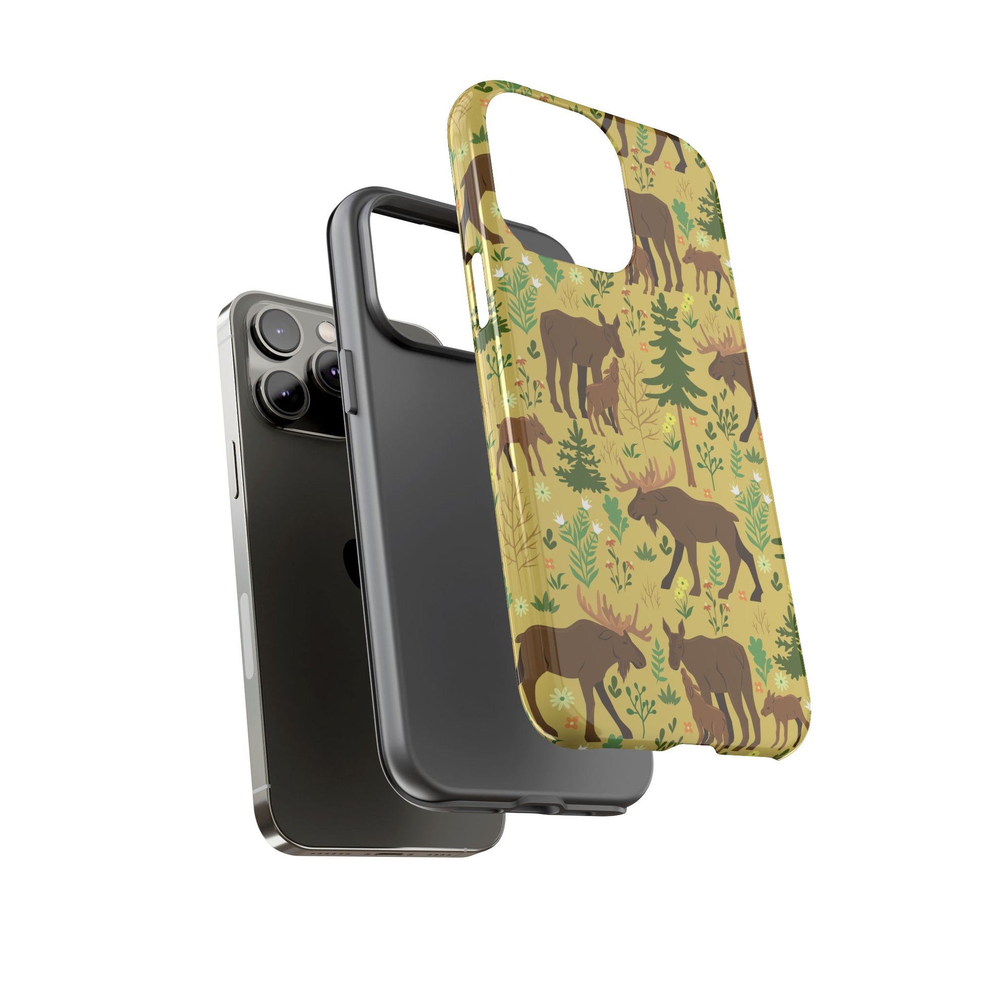 Moose Phone Case - Nature Lover's Accessory, Gifts for Outdoorsy Friends, Wildlife Decor, Eco-Friendly Cover, Forest Adventure Gear - MaisonThreadory