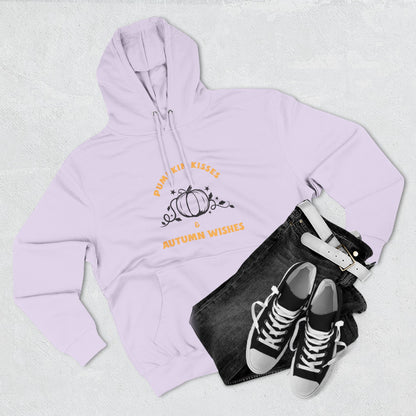 Autumn Wishes Fleece Hoodie, Cozy Fall Hoodie, Pumpkin Hoodie, Halloween Sweatshirt, Gift for Her, Seasonal Fashion - MaisonThreadory
