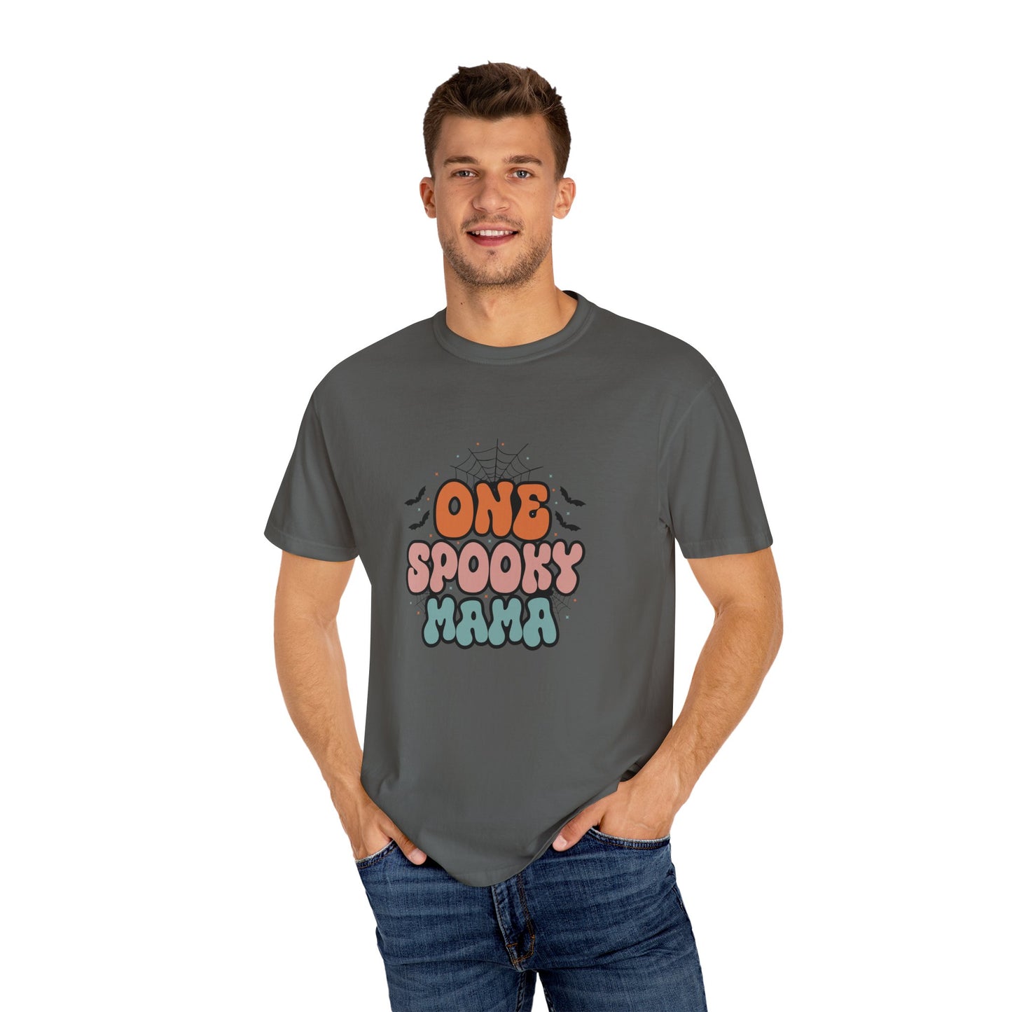 Unisex Halloween T-Shirt, One Spooky Mama Tee, Casual Fall Apparel, Gift for Moms, Halloween Festivities, Spooky Season Shirt