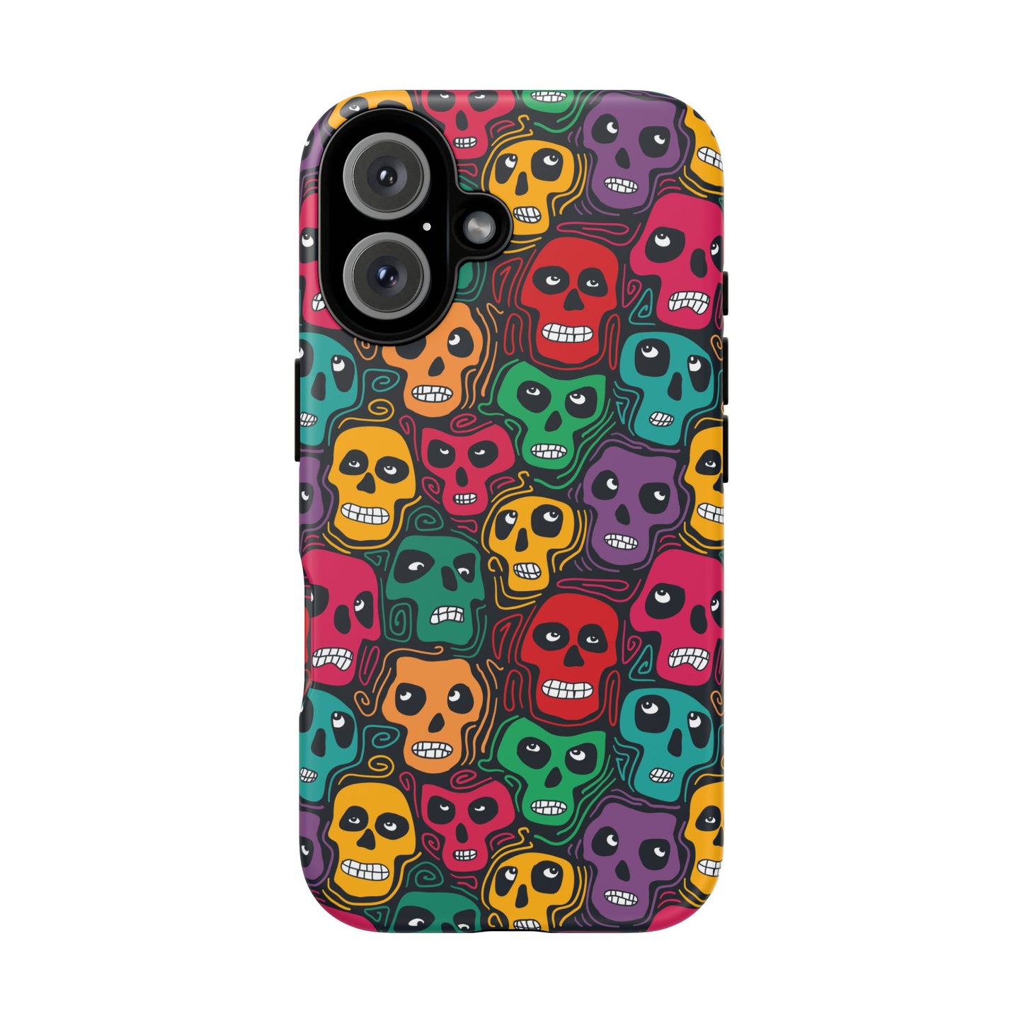 Phone Case, Day of the Dead Tough Case Phone, Mexican Skull Phone Cover, Floral Skeleton Phone Protector, Sugar Skull iPhone Case, Tough