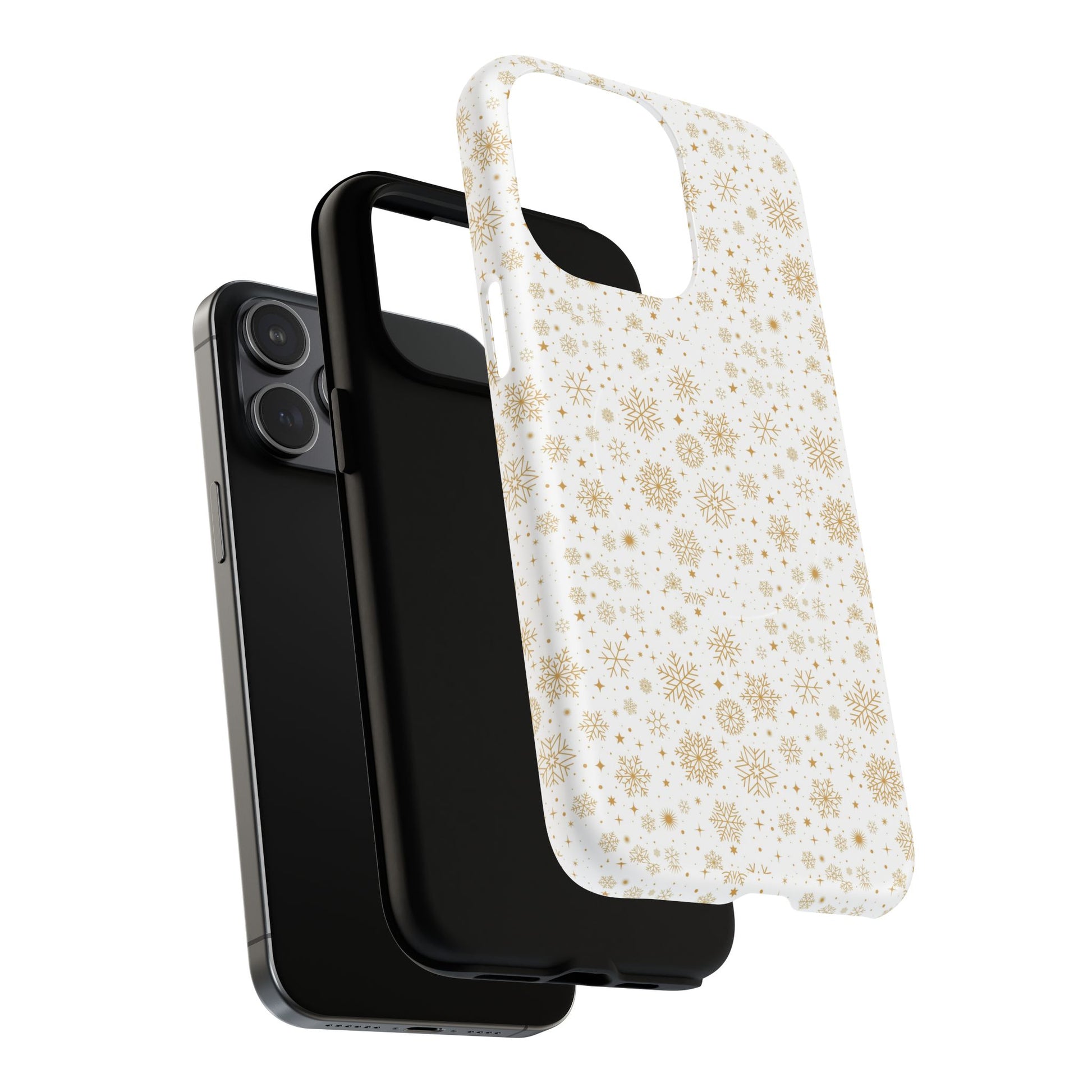 Festive Snowflake Phone Cases for Winter, Holiday Gift, Sleek Design, Winter Accessories, Durable Protection - MaisonThreadory