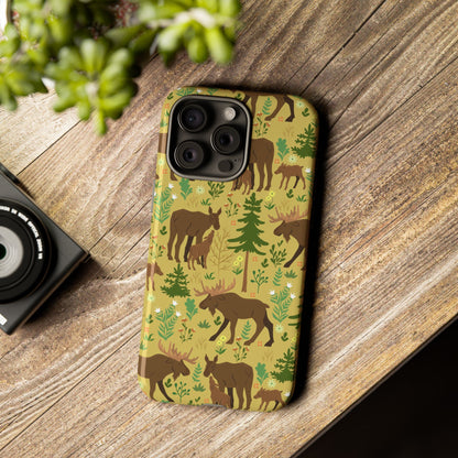 Moose Phone Case - Nature Lover's Accessory, Gifts for Outdoorsy Friends, Wildlife Decor, Eco-Friendly Cover, Forest Adventure Gear - MaisonThreadory
