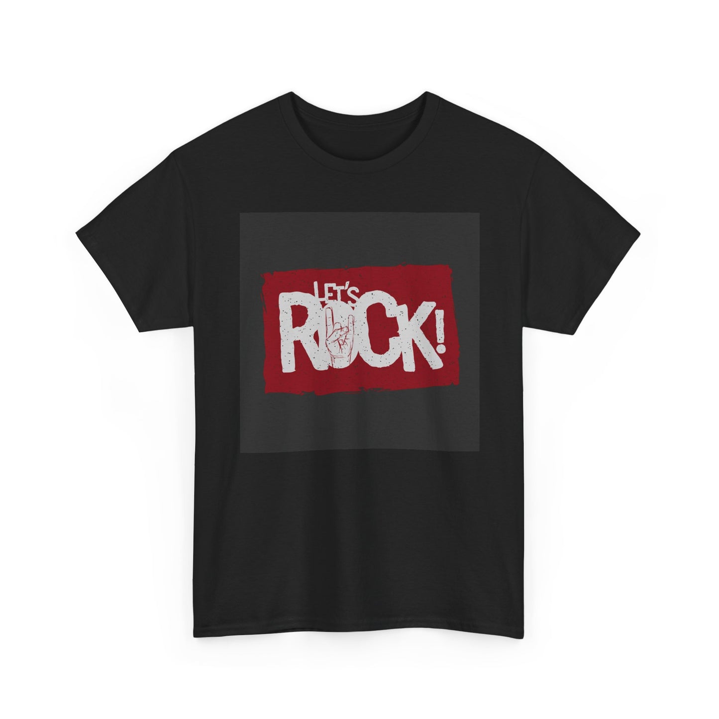 Let's Rock! Unisex Heavy Cotton Tee | Casual Music Apparel, Gift for Music Lovers, Concert Outfit, Rock Band Merchandise, Everyday Wear
