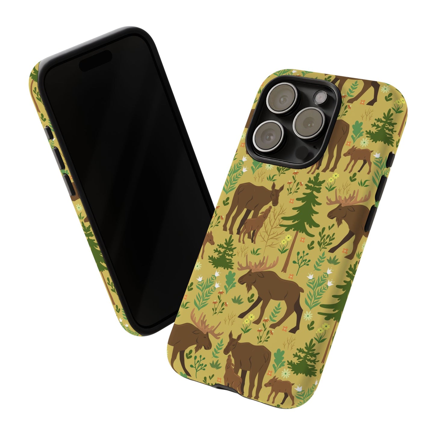 Moose Phone Case - Nature Lover's Accessory, Gifts for Outdoorsy Friends, Wildlife Decor, Eco-Friendly Cover, Forest Adventure Gear - MaisonThreadory
