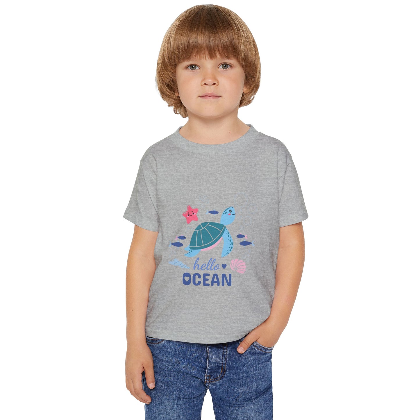 Toddler T-Shirt — “Hello Ocean” Sea Turtle Graphic