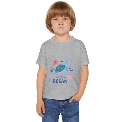 Toddler T-Shirt — “Hello Ocean” Sea Turtle Graphic