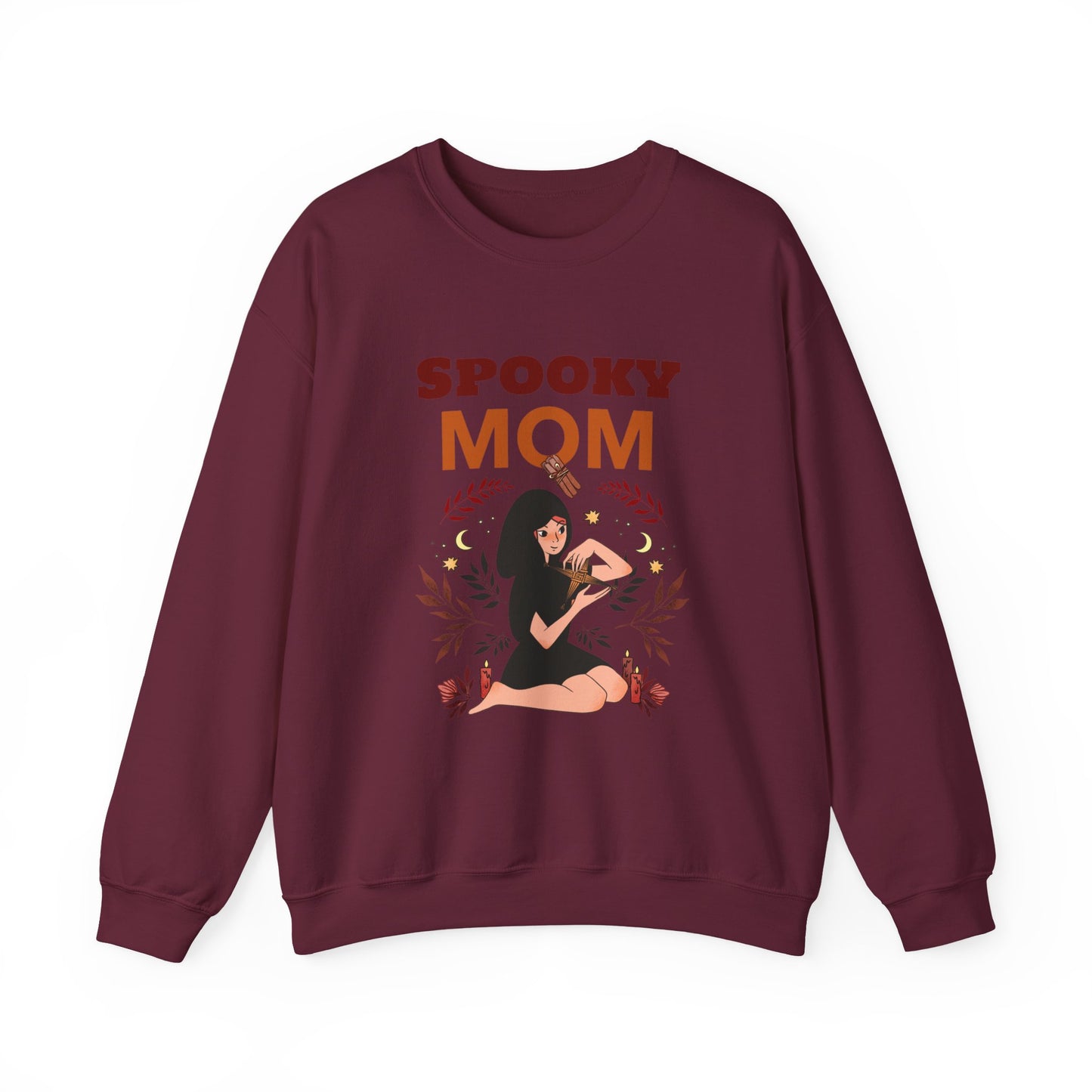 Spooky Mom Sweatshirt | Unisex Crewneck | Halloween Apparel | Gift for Moms | Cozy Fall Fashion | Cute Sweatshirt - MaisonThreadory
