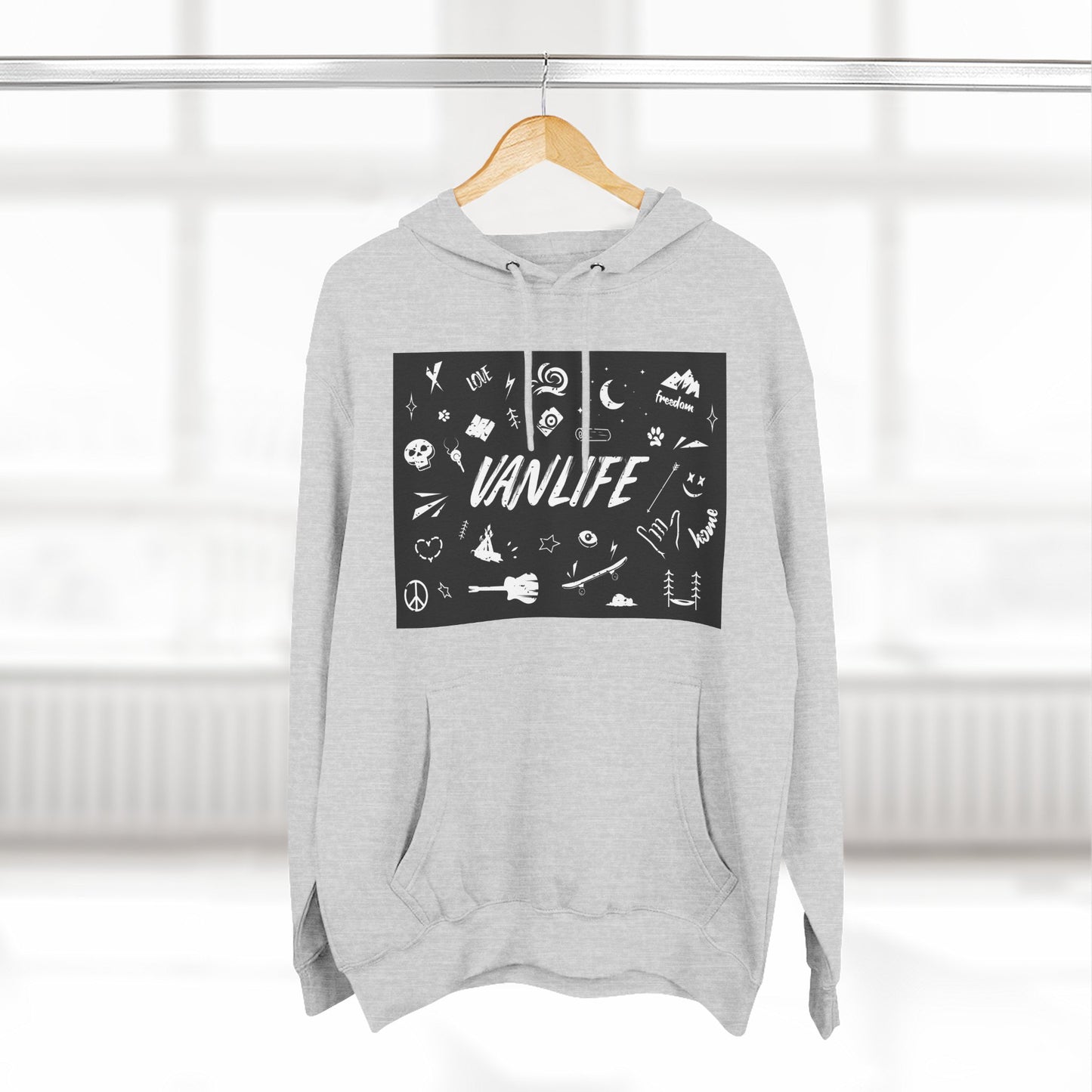Vanlife Adventure Hoodie - Cozy Fleece Sweatshirt for Travel Lovers, Outdoor Enthusiasts, Camping, Road Trips, Gift for Explorer - MaisonThreadory