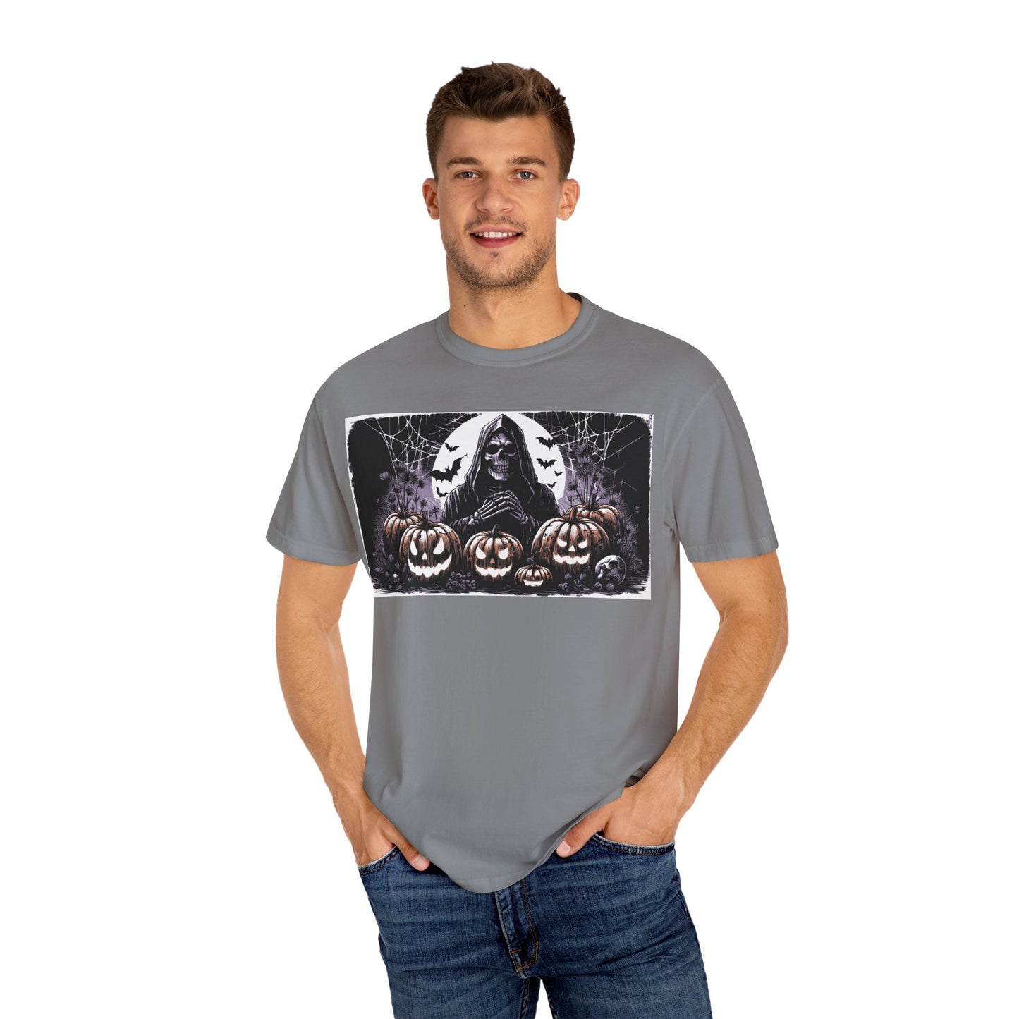 Spooky Halloween T-shirt, Unisex Graphic Tee, Ghostly Apparel, Fall Fashion, Pumpkin Shirt, Halloween Costume Top