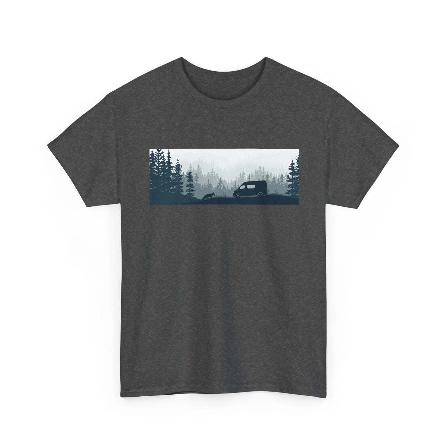 Nature Adventure Unisex Heavy Cotton Tee, Camping Shirt, Outdoor Wear, Gift for Nature Lovers, Eco-Friendly Apparel, Adventure Outfit - MaisonThreadory