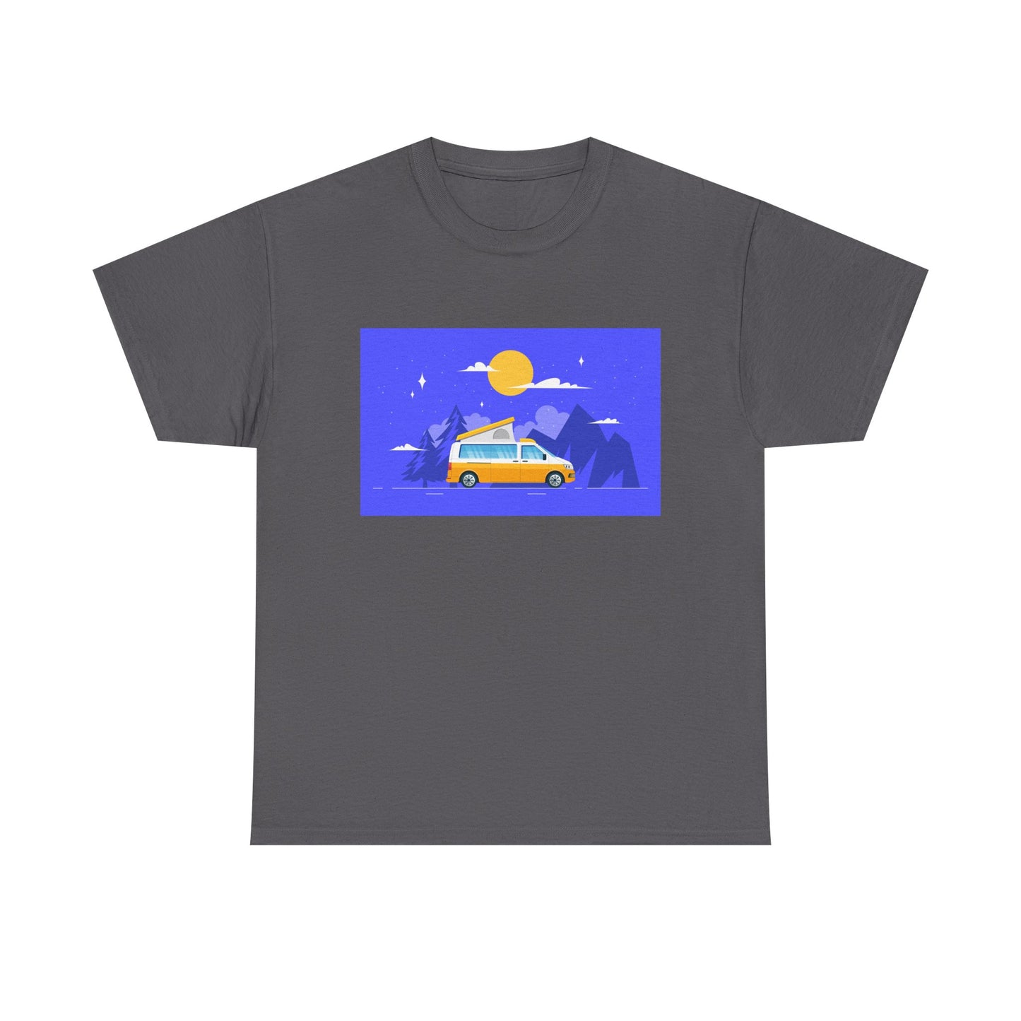 Vintage Van Adventure Tee, Unisex Heavy Cotton Tee, Summer Road Trip Shirt, Camping T-Shirt, Travel Gift, Outdoor Enthusiasts - MaisonThreadory