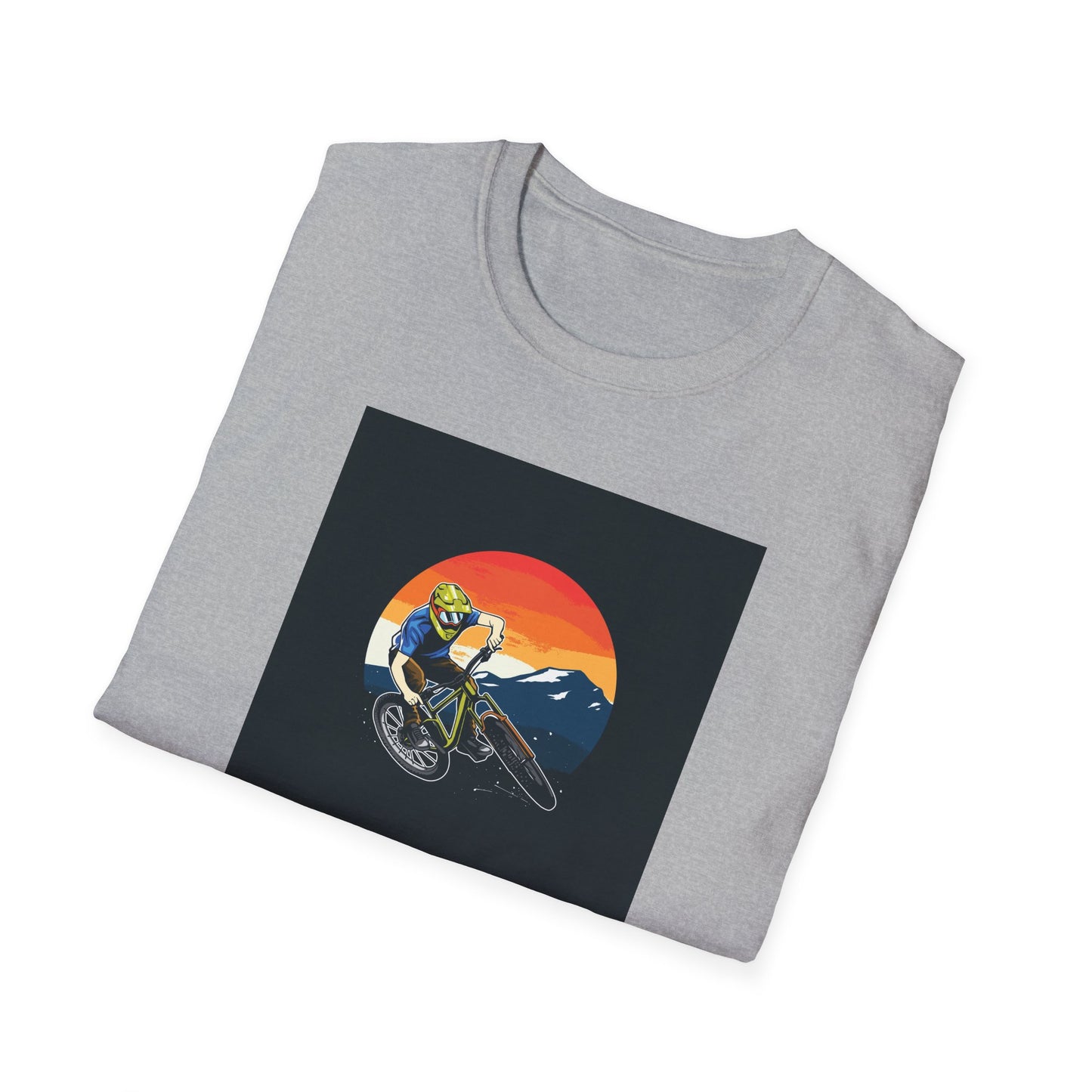 Mountain Biker T-Shirt - Adventure Cycling Tee, Outdoor Sports Shirt, Mountain Bike Lover Gift, Nature Enthusiast Top, Unisex Cotton Tee