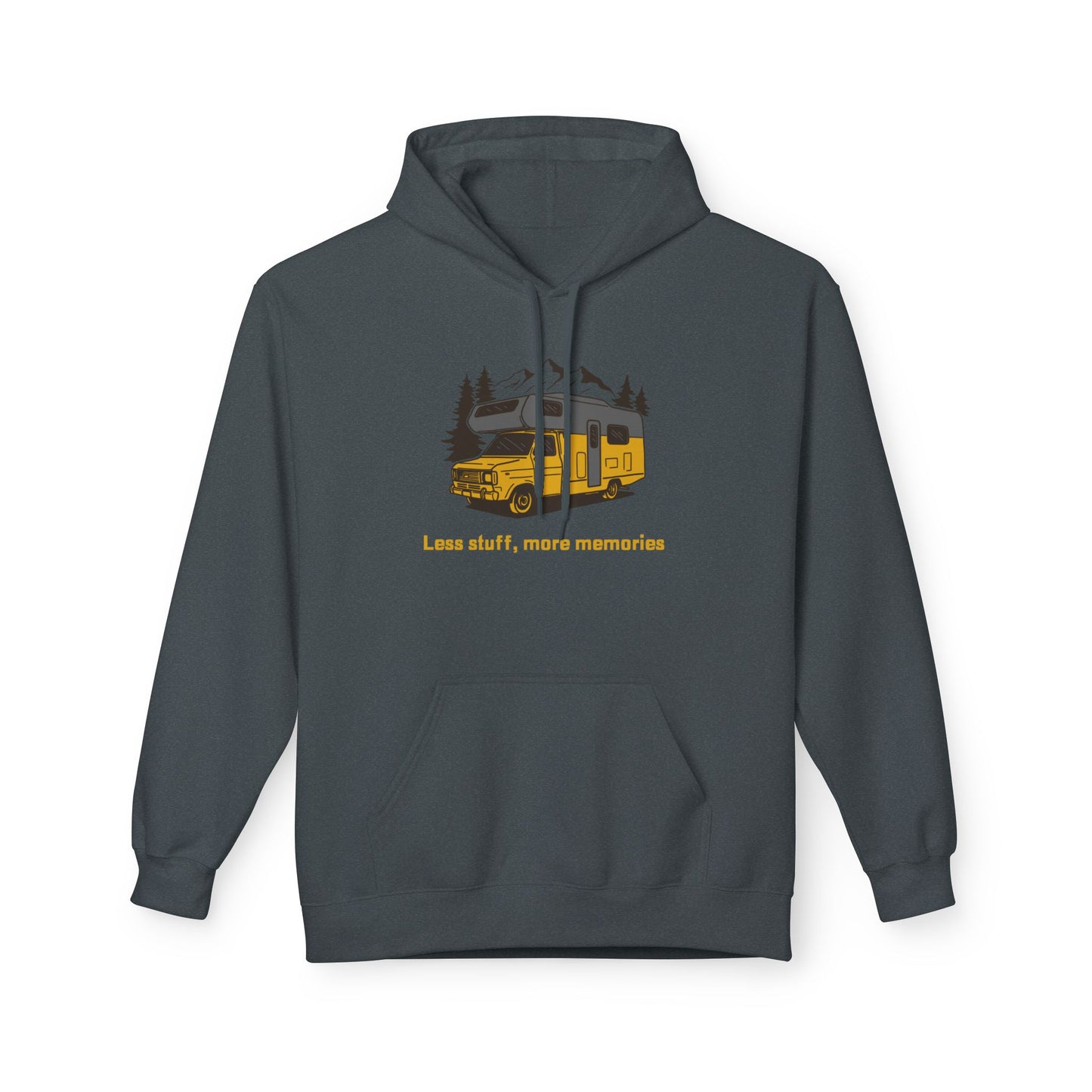 Adventure Awaits Fleece Hoodie | Cozy Travel Hoodie, Campfire Apparel, Unisex Gift, Outdoor Gear, Nature Lover Sweatshirt - MaisonThreadory