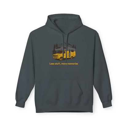 Adventure Awaits Fleece Hoodie | Cozy Travel Hoodie, Campfire Apparel, Unisex Gift, Outdoor Gear, Nature Lover Sweatshirt - MaisonThreadory