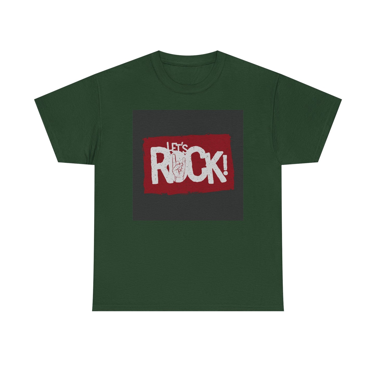 Let's Rock! Unisex Heavy Cotton Tee | Casual Music Apparel, Gift for Music Lovers, Concert Outfit, Rock Band Merchandise, Everyday Wear