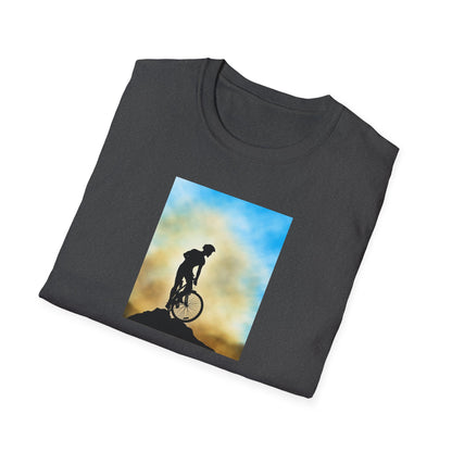 Adventure Awaits Unisex T-Shirt, Mountain Biking Tee, Outdoor Sport Shirt, Gift for Cyclists, Casual Graphic Tee