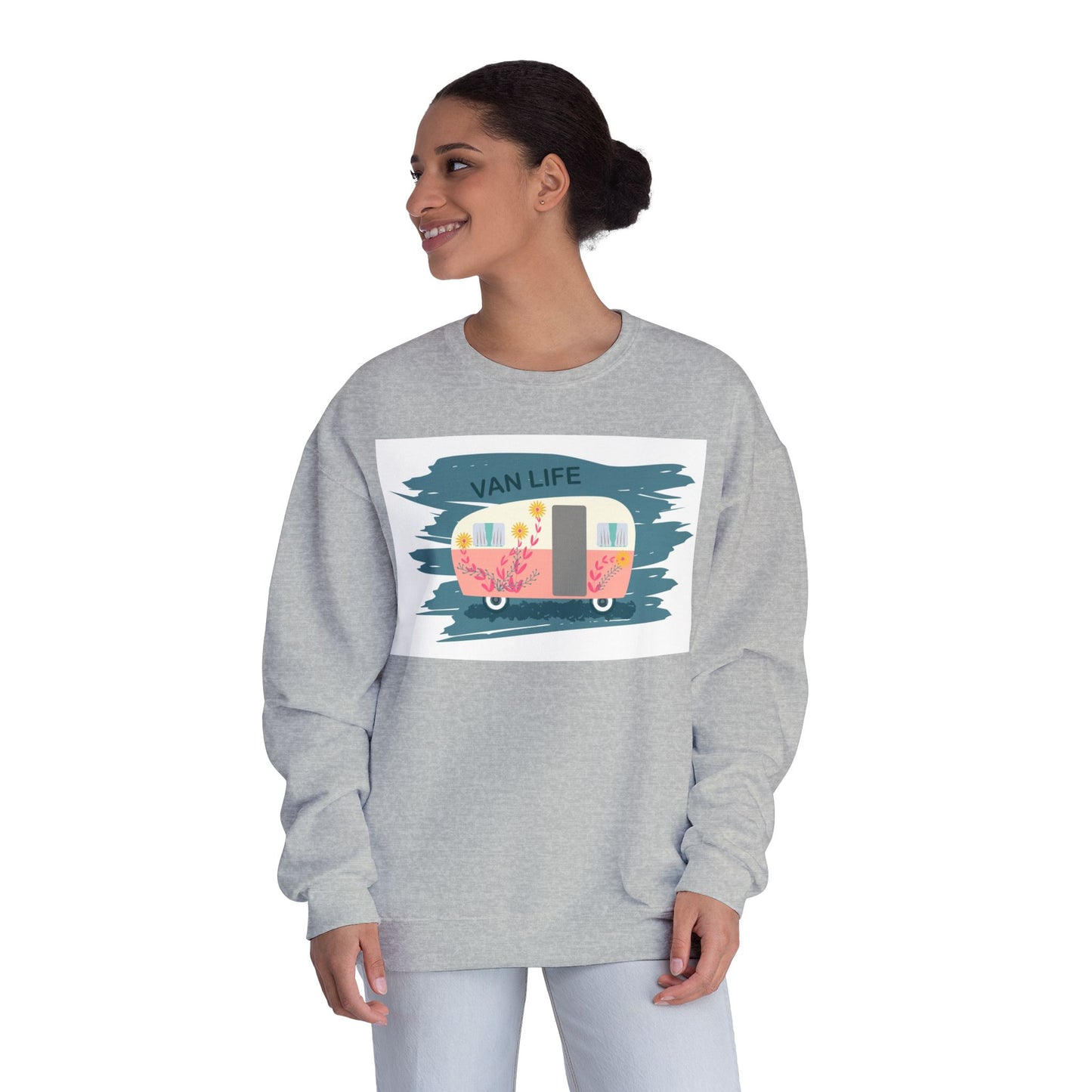 Van Life Sweatshirt, Cozy Crewneck for Adventure Lovers, Travel Apparel for Road Trips, Perfect Gift for Campers & Van Enthusiasts - MaisonThreadory