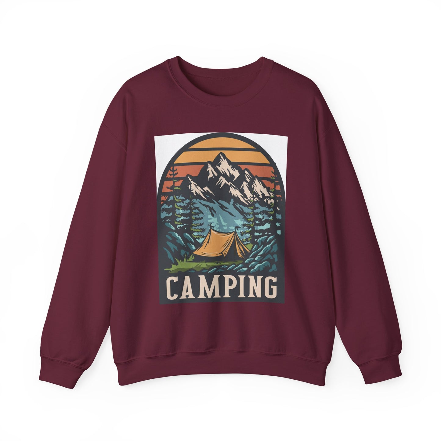 Camping Adventures Unisex Sweatshirt - Cozy Outdoor Gear, Nature Lover Gift, Hiking Apparel, Travel Essential, Campfire Style - MaisonThreadory