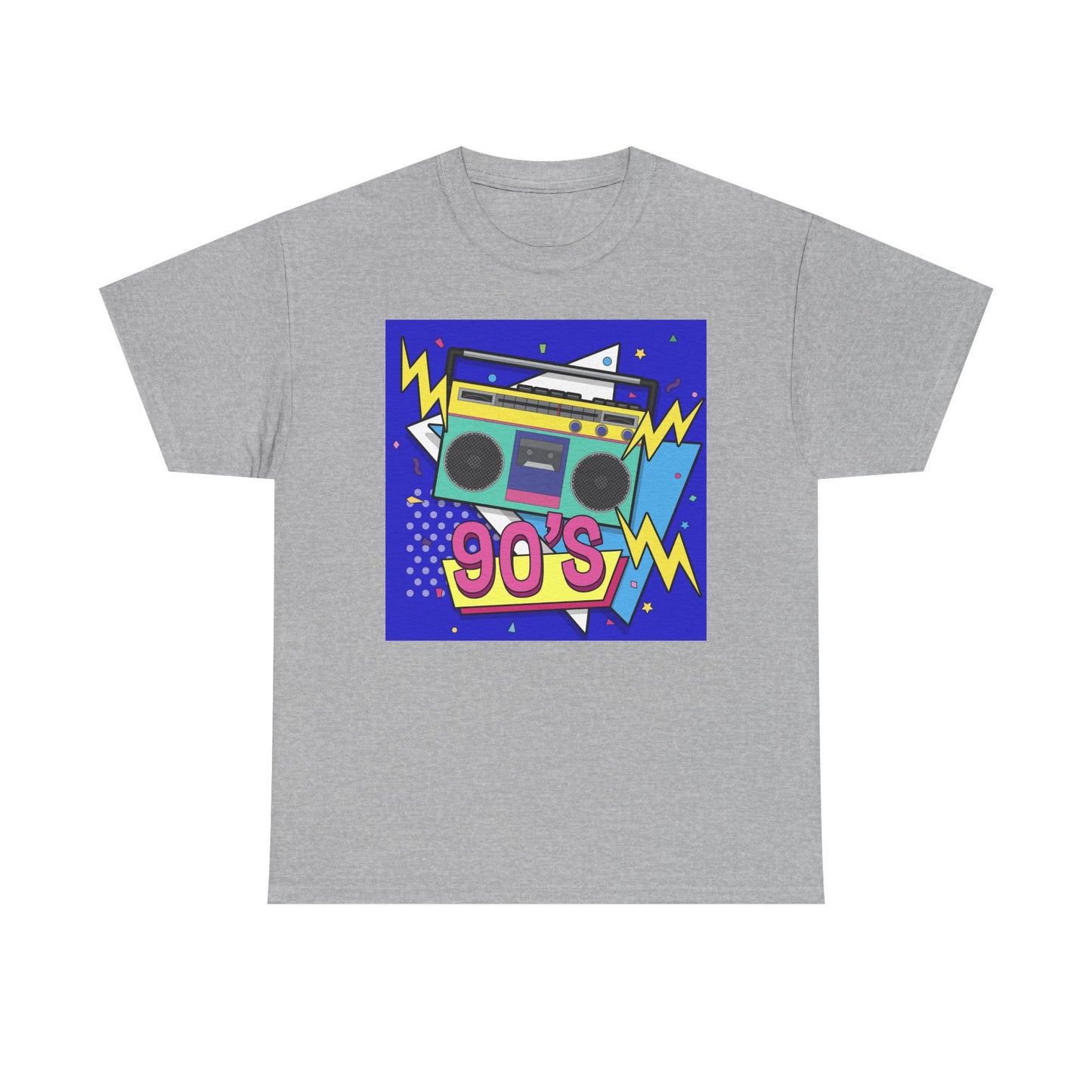 90's Retro Boombox Unisex Heavy Cotton Tee, Nostalgic T-Shirt, 90s Music Apparel, Vintage Style Shirt, Gift for Music Lovers