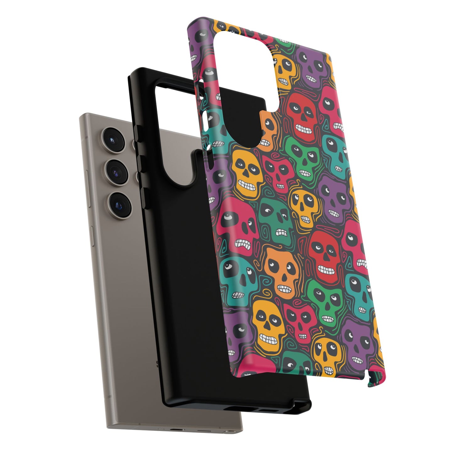Phone Case, Day of the Dead Tough Case Phone, Mexican Skull Phone Cover, Floral Skeleton Phone Protector, Sugar Skull iPhone Case, Tough