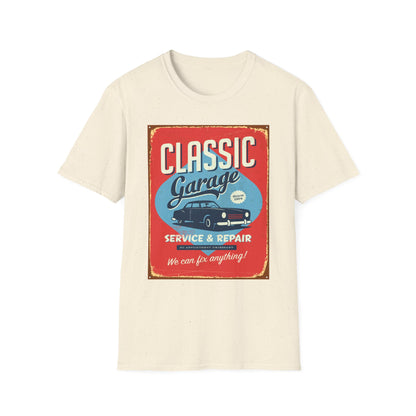 Classic Garage Vintage T-Shirt, Car Lovers Gift, Retro Car Tee, Father's Day Shirt, Classic Auto Enthusiast Apparel