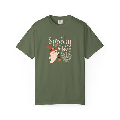 Spooky Ghost T-Shirt, Halloween Apparel, Unisex Tee, Fall Fashion, Cute Ghost Design, Perfect for Autumn Celebrations - MaisonThreadory